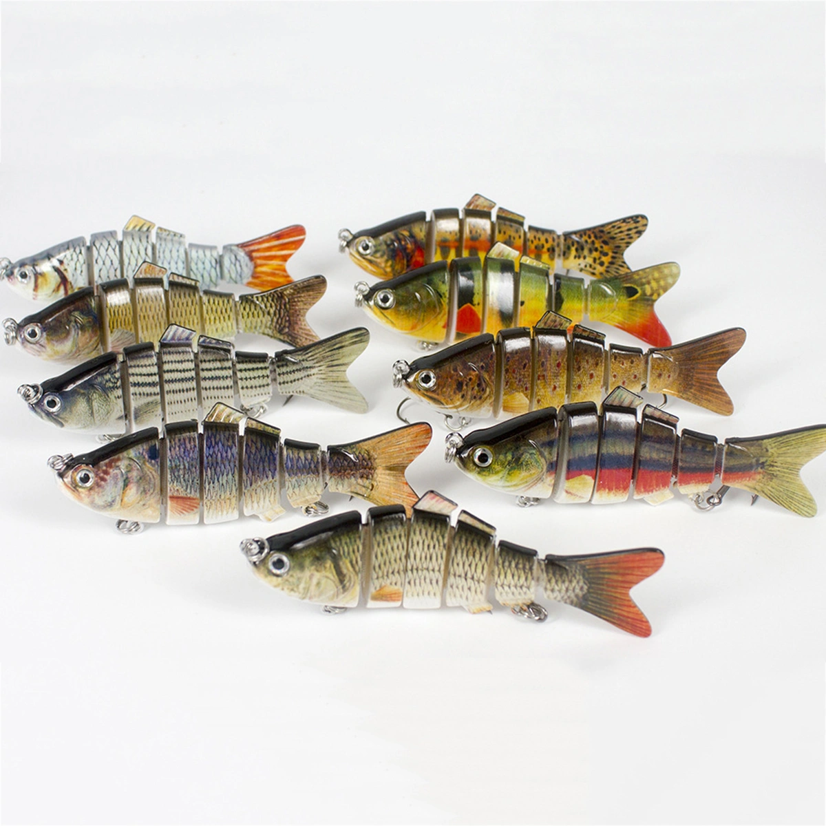 10cm Multisection Fishing Lures Artificial Fish Bait Lures Hook Fishing Accessories