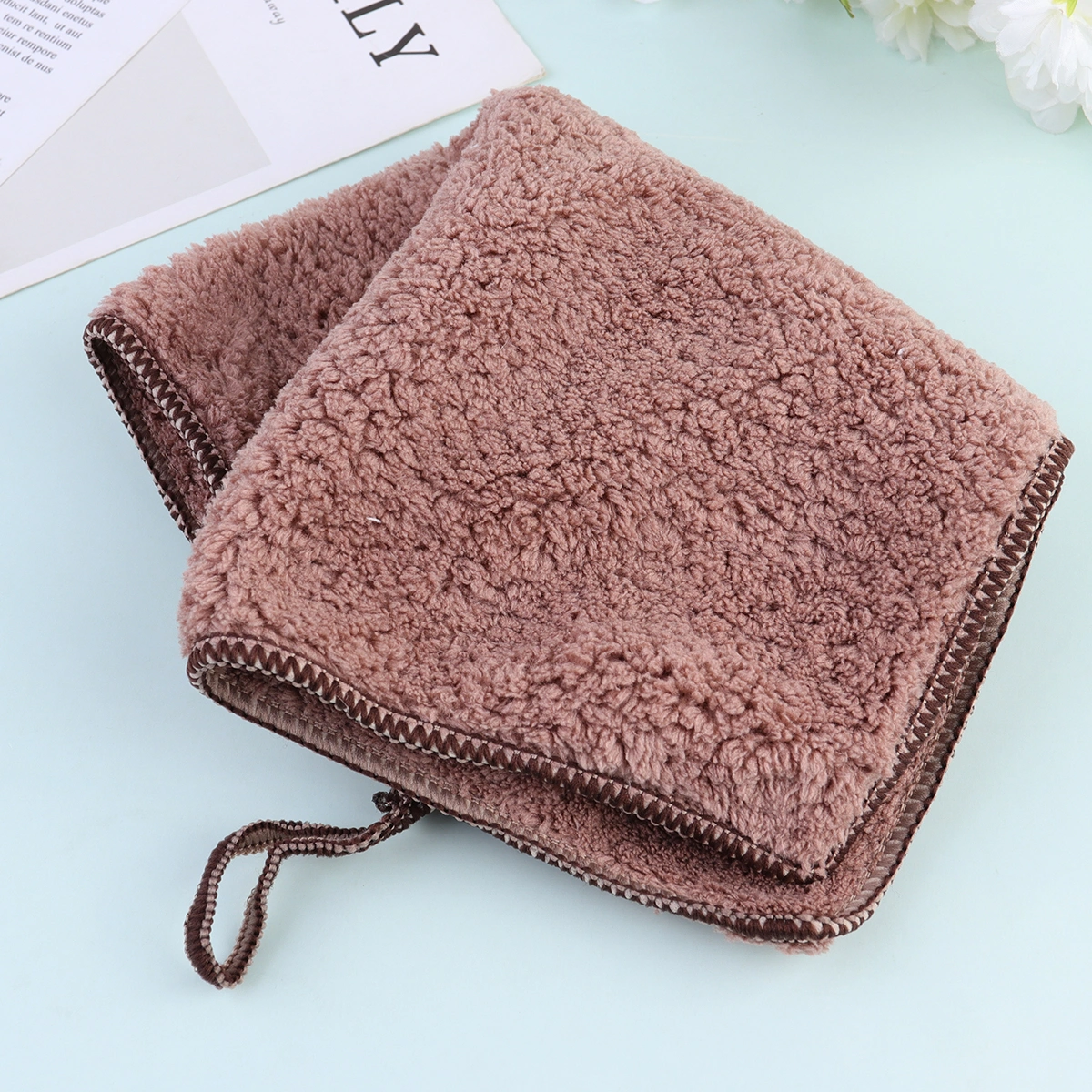 4PCS Face Washing Towel Exfoliator Mini Nonwovens Washcloth Square Facial Towel for Home Bathroom