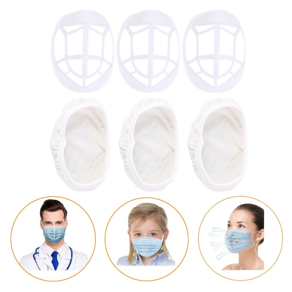 6pcs Reusable Mask Bracket Practical Mask Accessories Pad with Cloth Cover