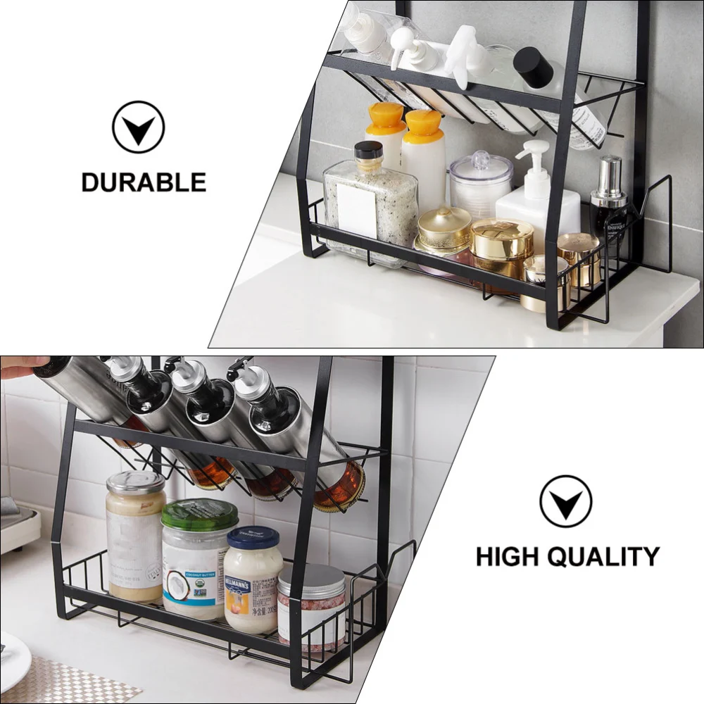 1Pc Spice Rack Three-Layer Seasoning Rack Kitchenware Holder Table Organizer