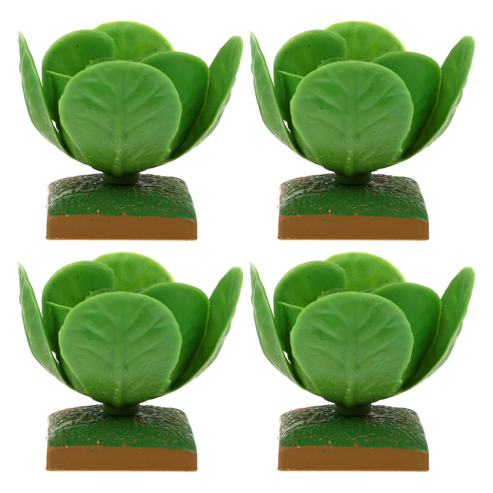 4pcs Veg Modeling Decors Children Simulation Veg Toys Cabbage Figurine Adorns