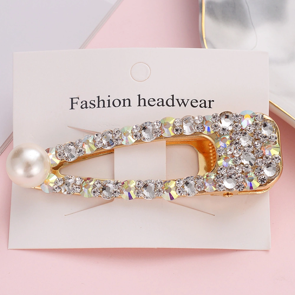 6Pcs Women Pearl Diamond Hair Clip Hairband Hairpin Barrette Comb Accessory Barrette Hairpin Headdress (Random Style)