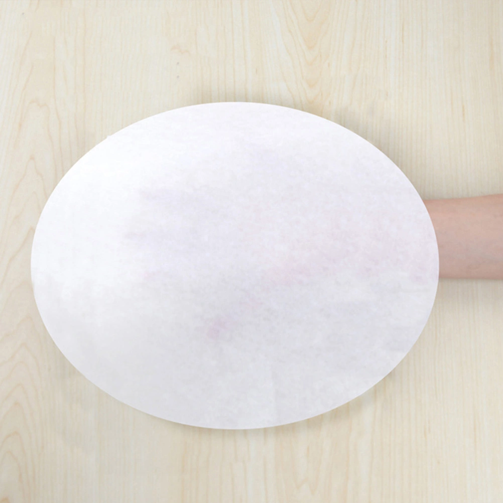 50pcs Barbecue Paper Non Stick Round BBQ Paper Kitchen Baking Paper Liners Supplies for Home Restaurant Daily Use (White, Diameter in 20cm)