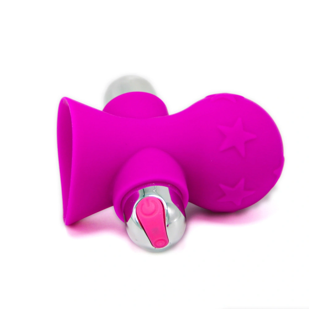 2Pcs G Spot Breast Vibrator 10 Frequency Vibrator 10 Frequency Silicone Nipples Massor Clit Stimulator Massager Purple