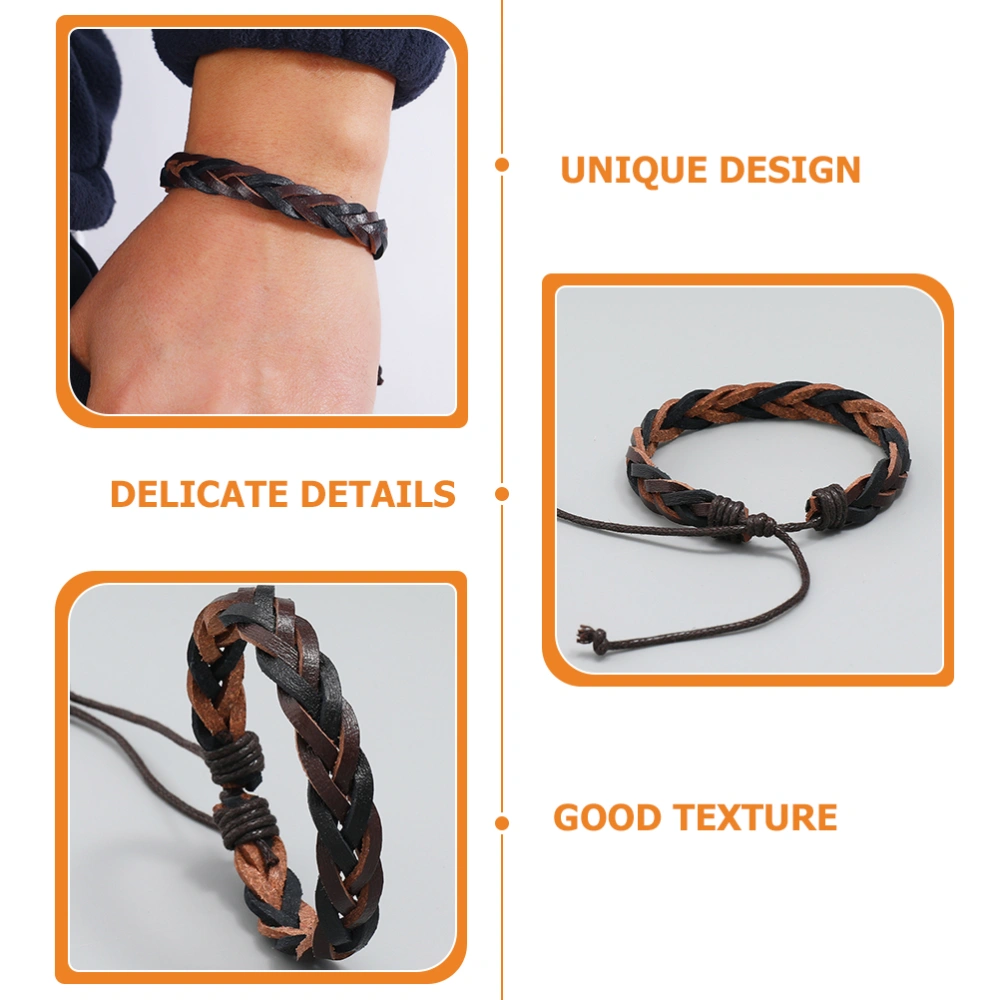 Men Bracelet Leather Braided Bracelet for Men String Bracelet Leather Bracelet