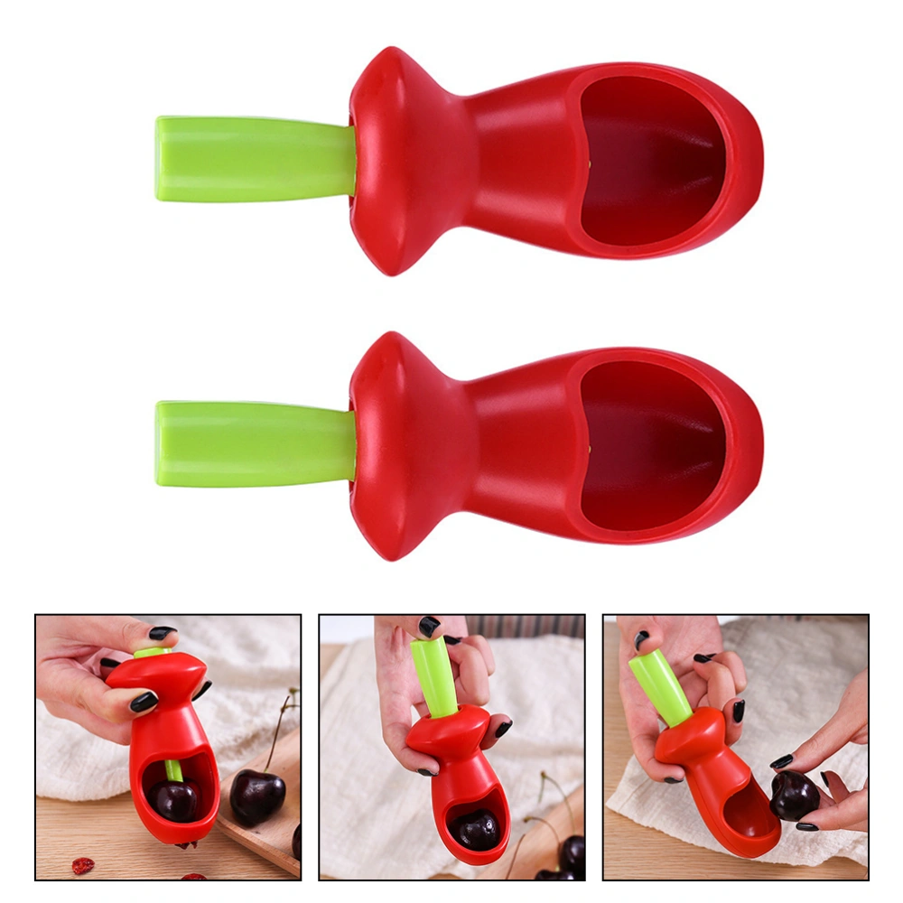 2Pcs Red Date Core Removers Cheery Core Removing Tools Kitchen Gadgets