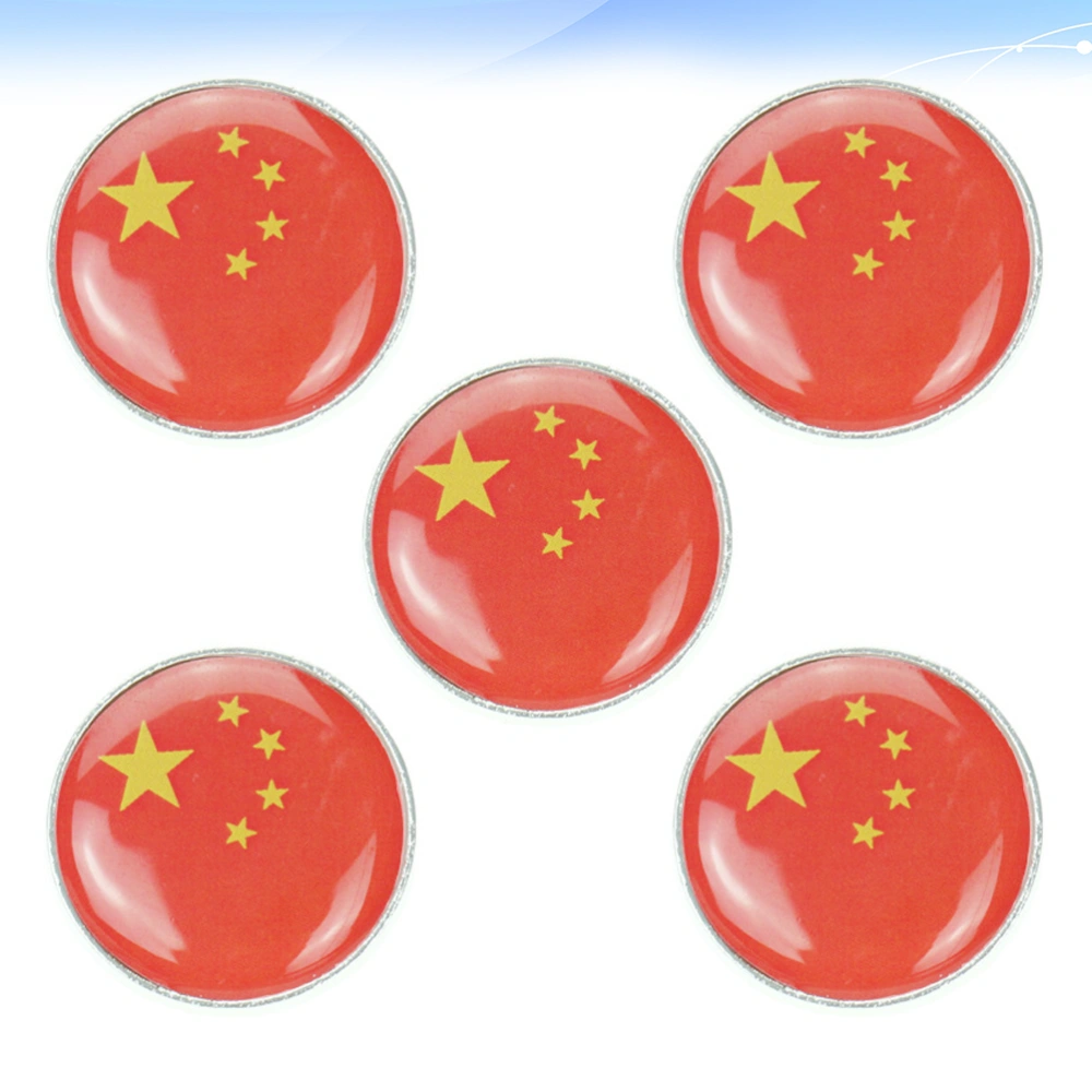 5PCS National Flag Alloy Clips Creative Flag Brooch Decorative Brooch for Collar Dress Clothes (China)