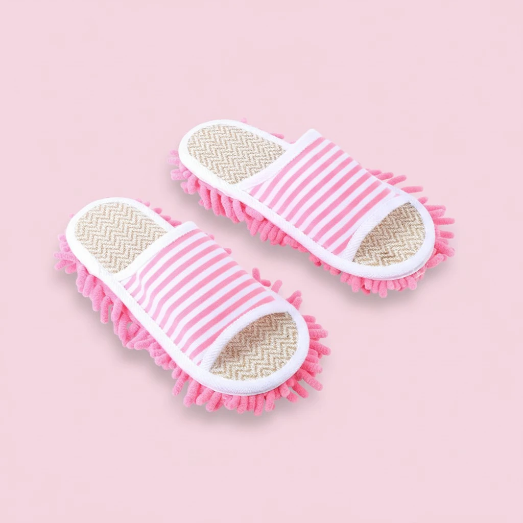 1 Pair Slipper Microfiber Floor Cleaning Mop Slippers Household Slippers