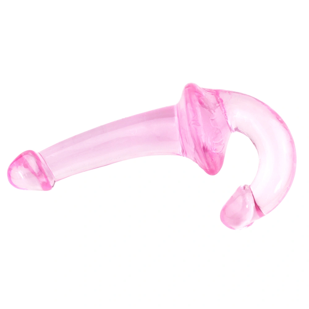 1pc Realistic Double Head Penis Toy Dildo Massager G-Spot Stimulator Vaginal Masturbator Adult Vibrator (Pink)