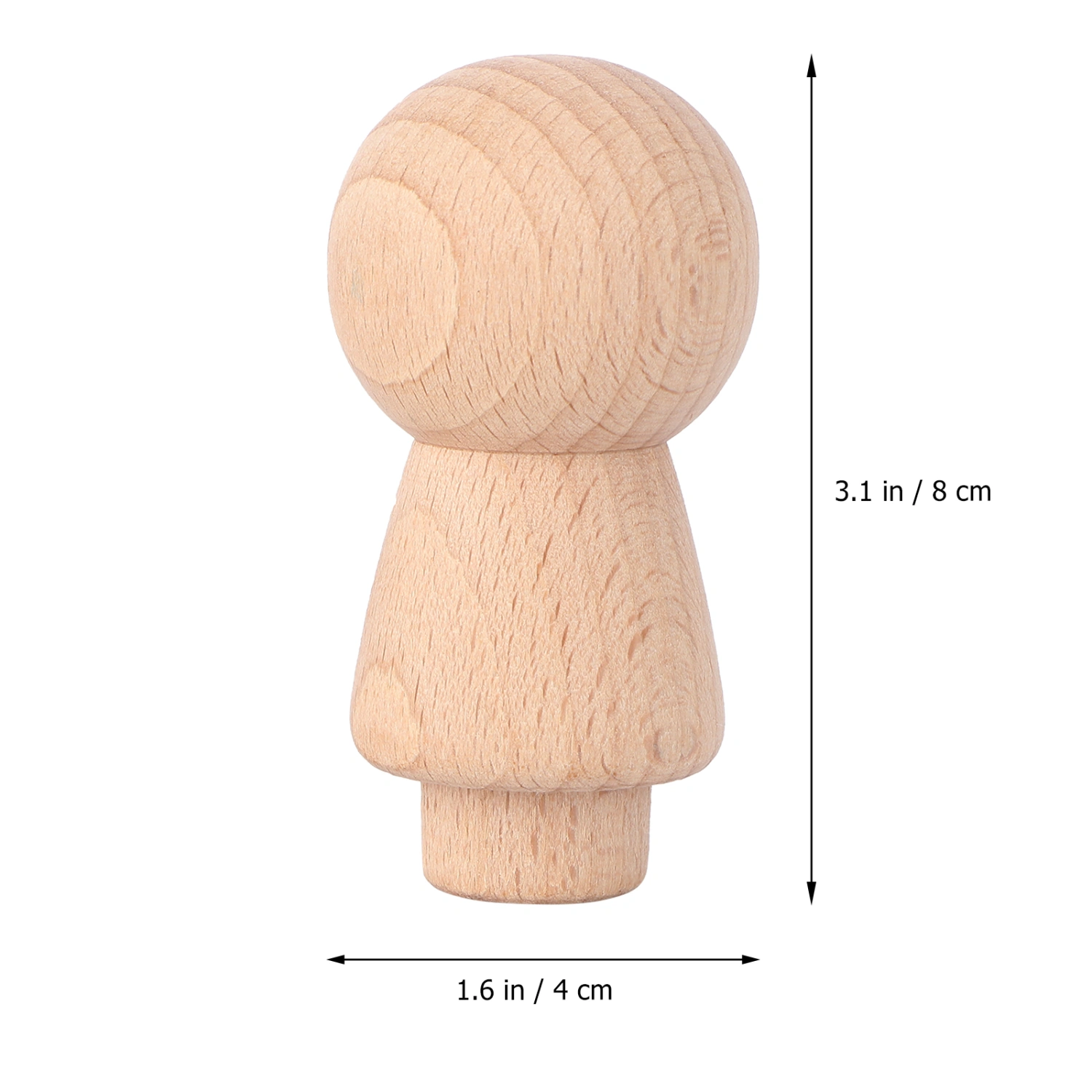 2pcs Solid Wood Hand Painting Toy Wooden Puppet Toy DIY Painting Puppet Toy
