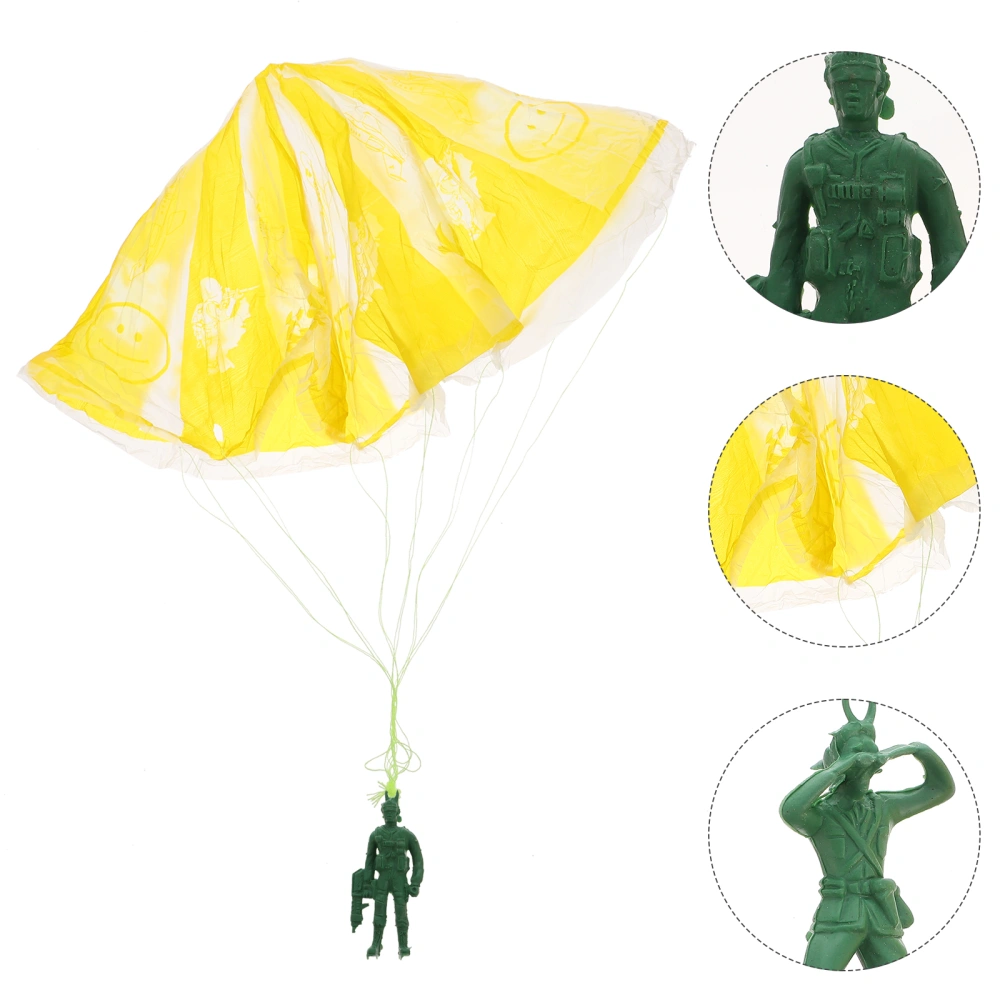 30Pcs Parachute Soldiers Toys Throwing Toys Outdoor Parachute Flying Toys