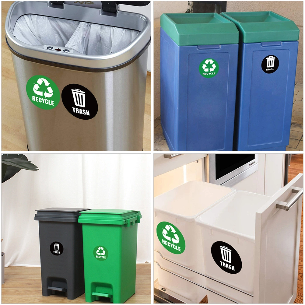 1 Set of 6 Sheets Garbage Classification Label Stickers Trash Can Stickers