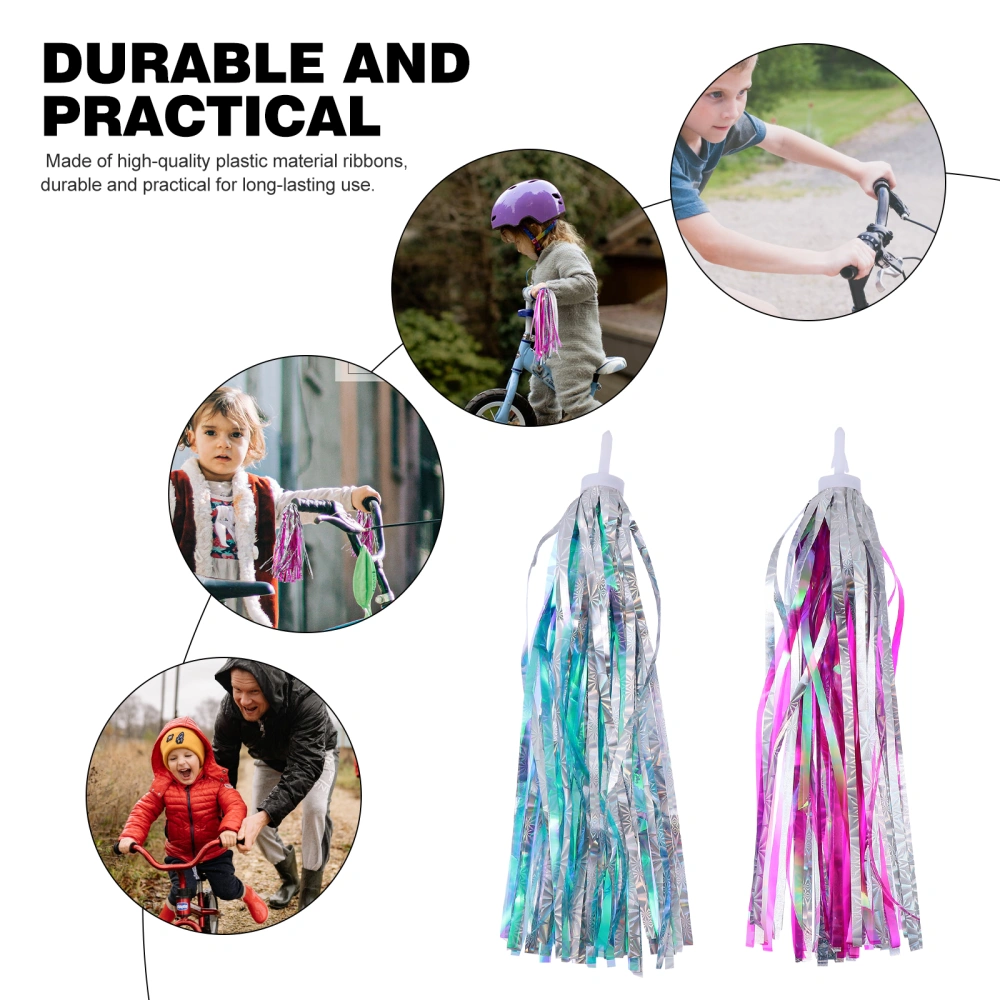 2 Pairs Bike Streamers Scooter Tassels Handlebar Streamers Kids Bike Accessories