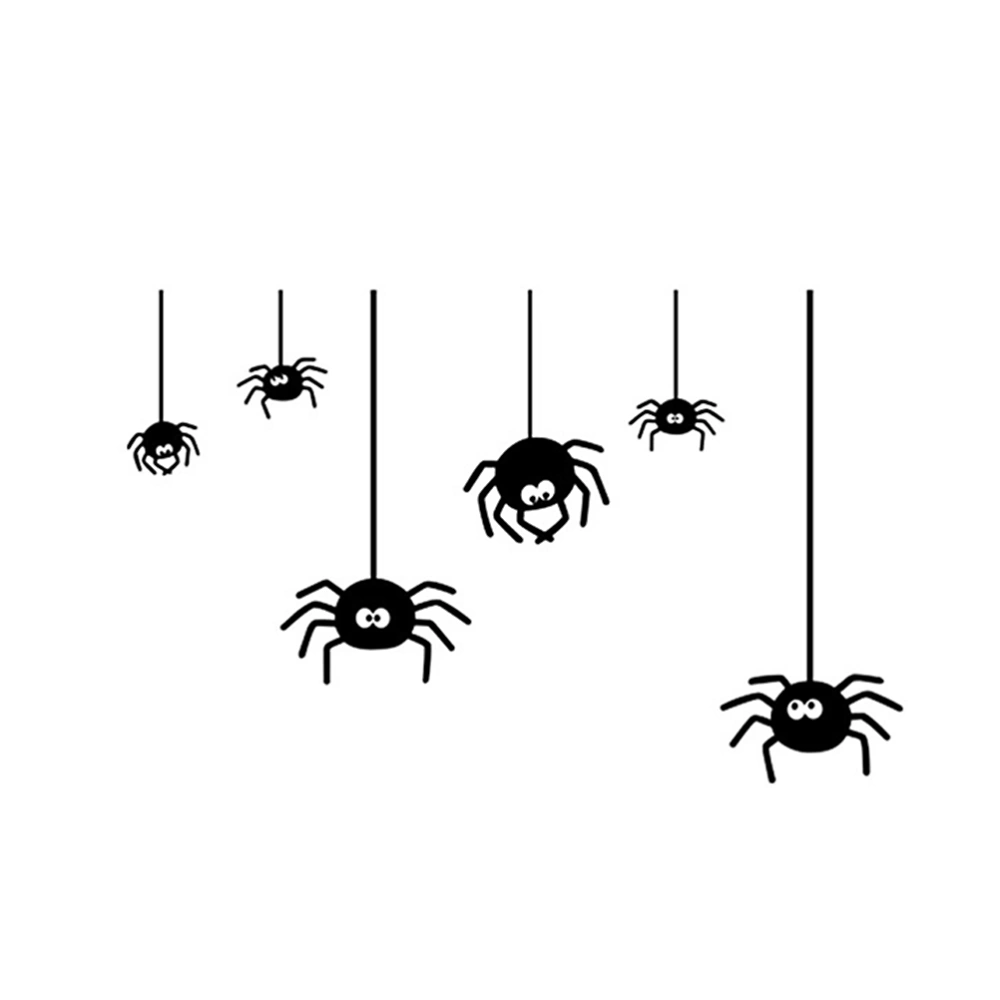 Halloween Spider Background Wall Sticker Window Home Decoration Decal Decor