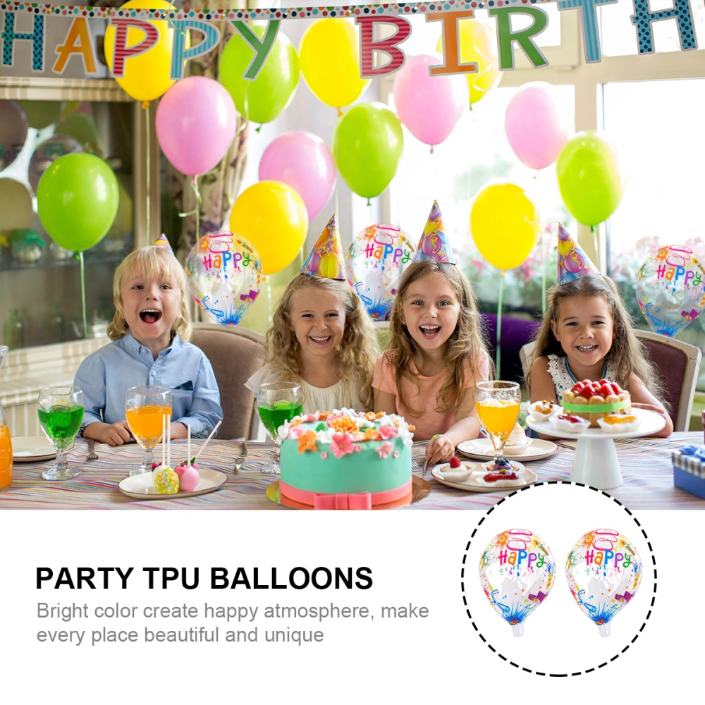 2pcs Round Transparent Bobbleball Balloon Birthday Party Background Decoration