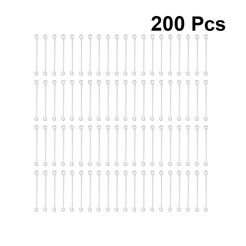 200Pcs DIY Earring Accessories DIY Material Earring Connecting Stick Decorative Jewelry Accessories (Silver 30mm)