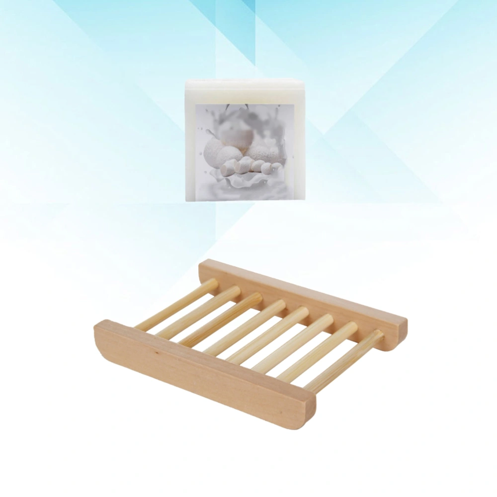 2pcs Silk Sea Salt Goat Milk Cleaning Soap Eliminate Mite Body Bath Soap With Soap Rack (Soap With Soap Rack)