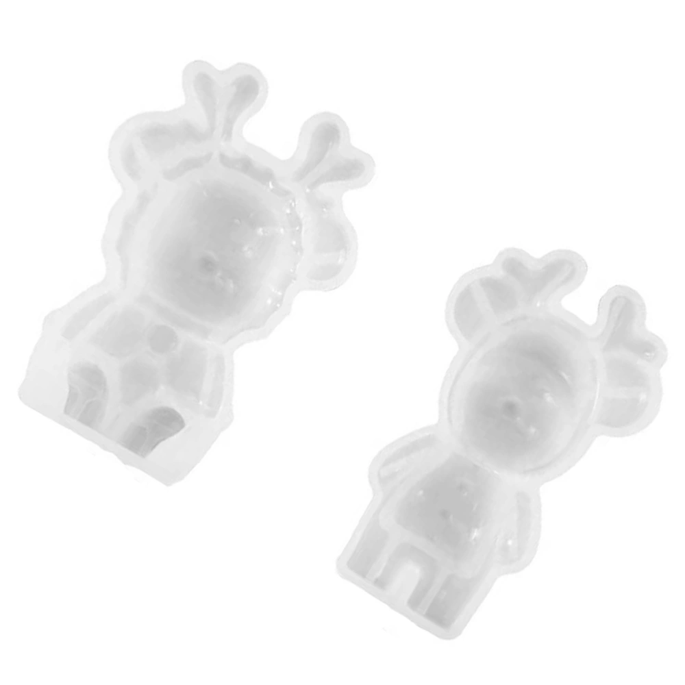 2Pcs Christmas Theme Molds Elk Shaped DIY Silicone Mold Handmade Making Tools