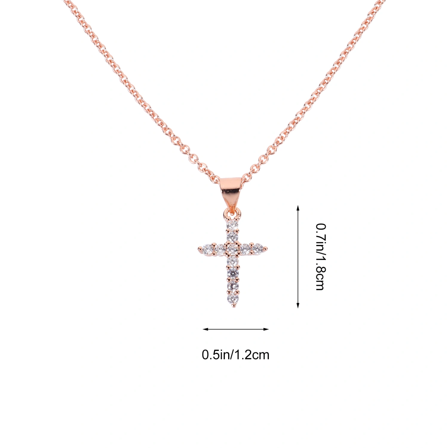1Pc Chic Necklace Cross Neck Chain Lady Neck Decoration Holiday Party Gift