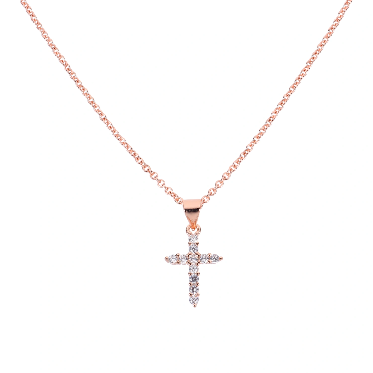 1Pc Chic Necklace Cross Neck Chain Lady Neck Decoration Holiday Party Gift