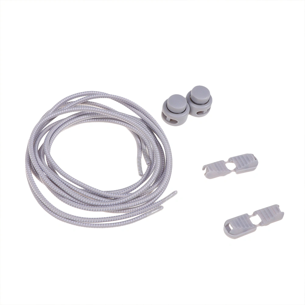 12 Pcs Elastic Shoe Laces Adjustable Tieless Shoelaces Fast Tie Shoelaces Practical Shoe Laces Strings with Lock for Sneakers Boots (Grey Light Grey Black)