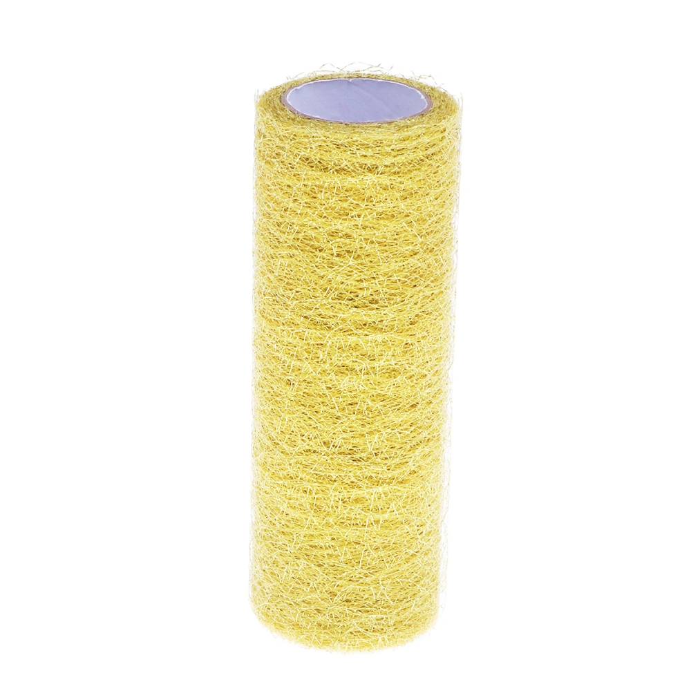 1pc 15cm 10 Yards Yarn Tulle Netting Rolls Organza Fabric for Wedding Decoration Bow Tutu Skirt DIY Craft Sewing Gift Wrapping Clothes (Yellow)