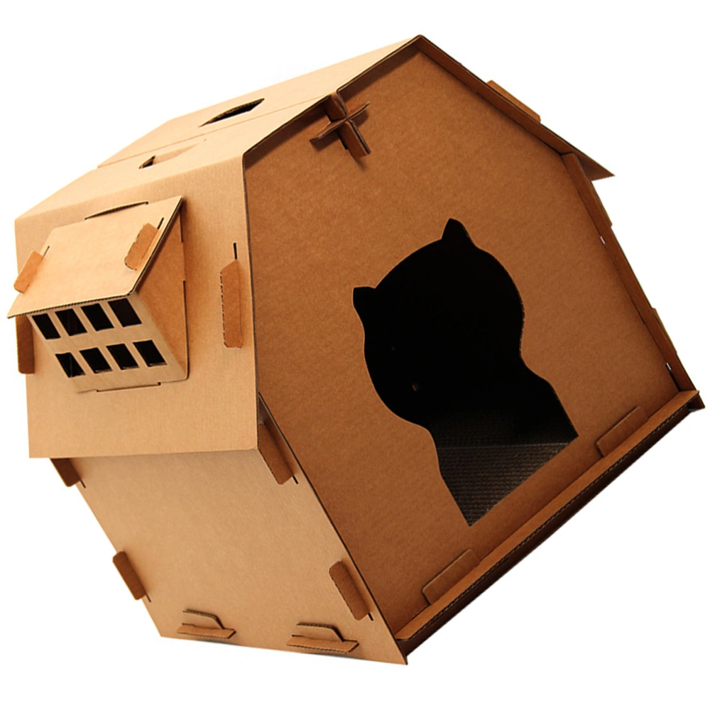 Corrugated Paper Kitten House Cats Scratching Toys Handheld Scratch Boards Toy