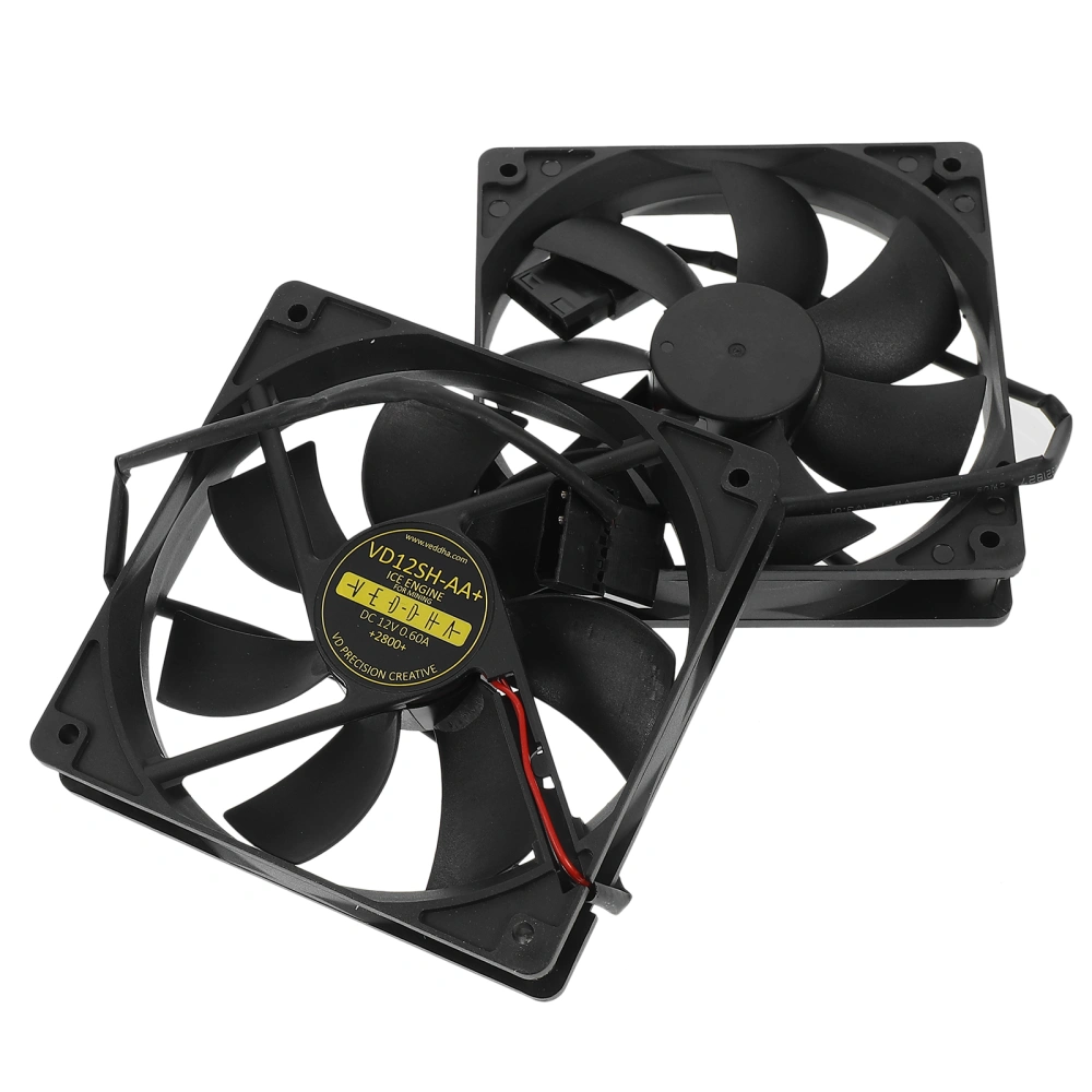 2PCS Computer Cooling Fan 120mm Double Bearing Industrial Radiator Server Cooler