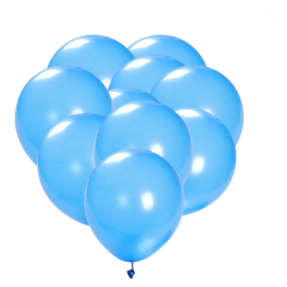 100Pcs 10 Inch Latex Balloons for Party Wedding Decoration 1.2g Balloons Toy for Kids Having Fun (Dark Blue)