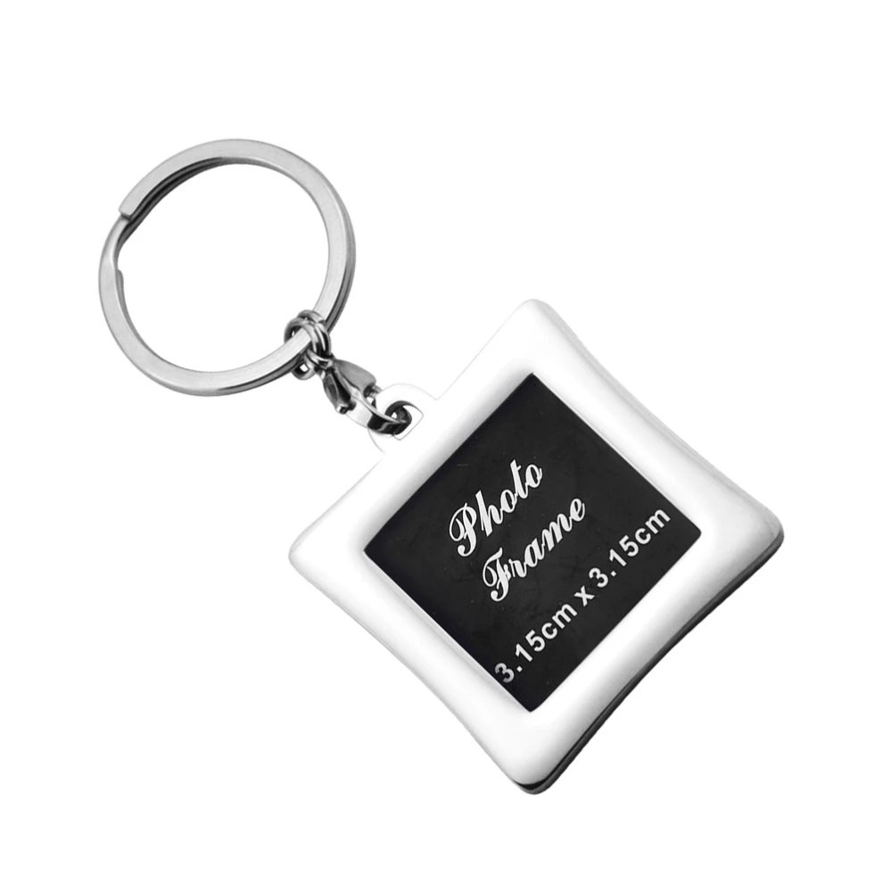 Silver Gold Key Holder Graduation Party Gift Keychain Decor Stainless Steel Photo Frame Design Hanging Keyring for Student Friend