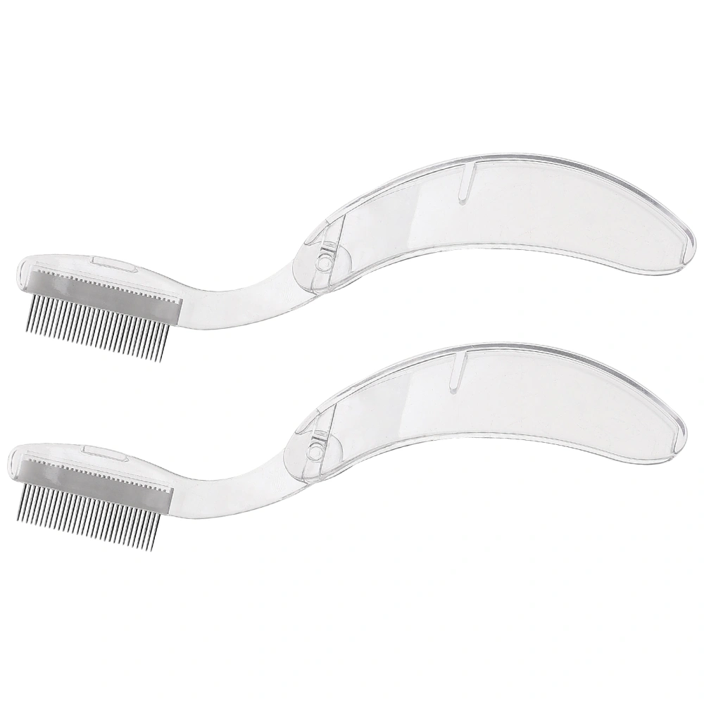 2Pcs Eyebrow Comb Metal Lash Comb Eyebrow Beauty Comb Eyebrow Makeup Tool Eyelash Comb