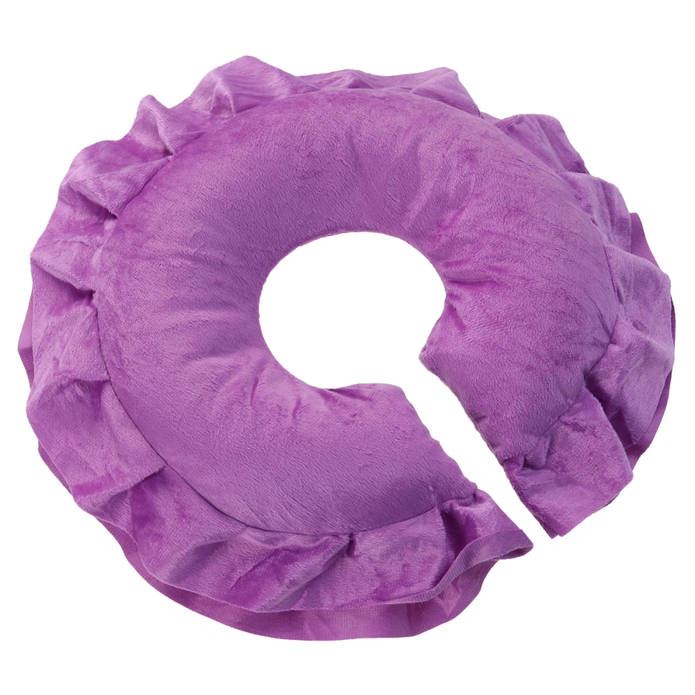 Face Massage Sleeping Lying Pillow Cotton Pad for Beauty Salon Massage Parlors (Purple)