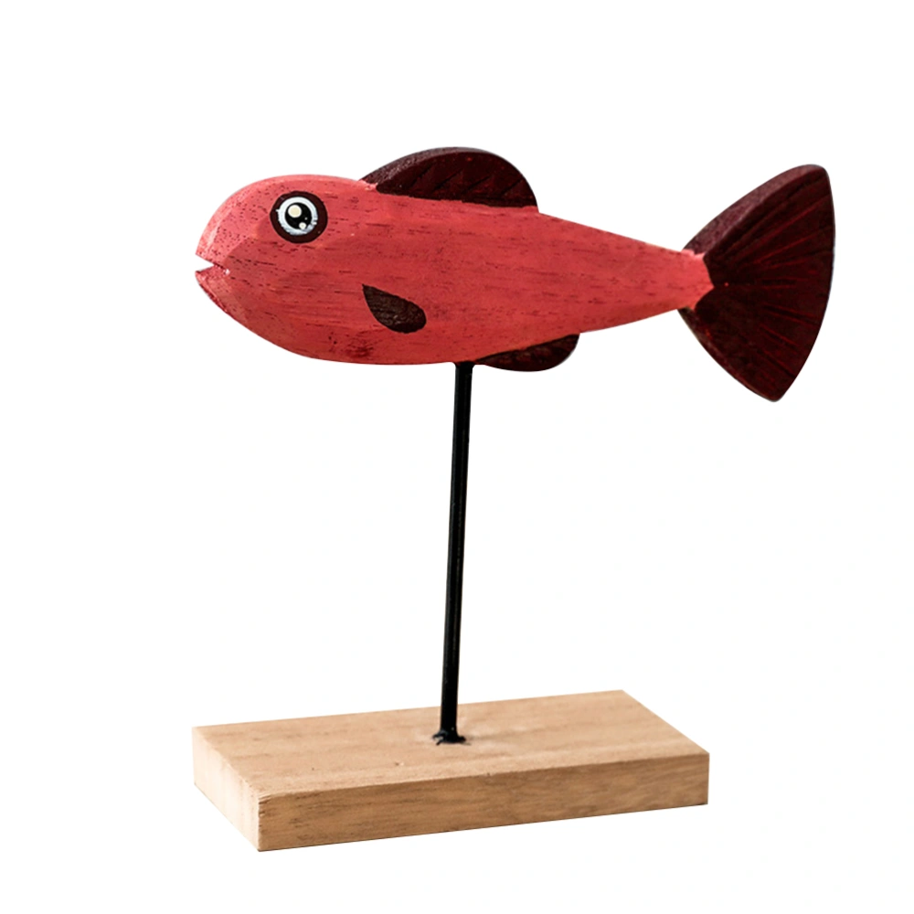 Wooden Cartoon Fish Ornament Household Furnishing Living Room Home Desktop Ornaments