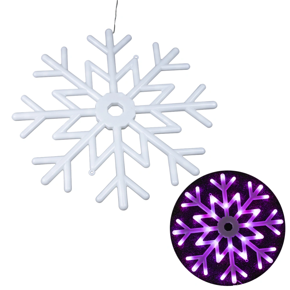 220V 40 CM LED Christmas Snowflake Shape Light LED Outdoor Lamp Decorative Waterproof Light for Party Festival with EU Plug (Purple)