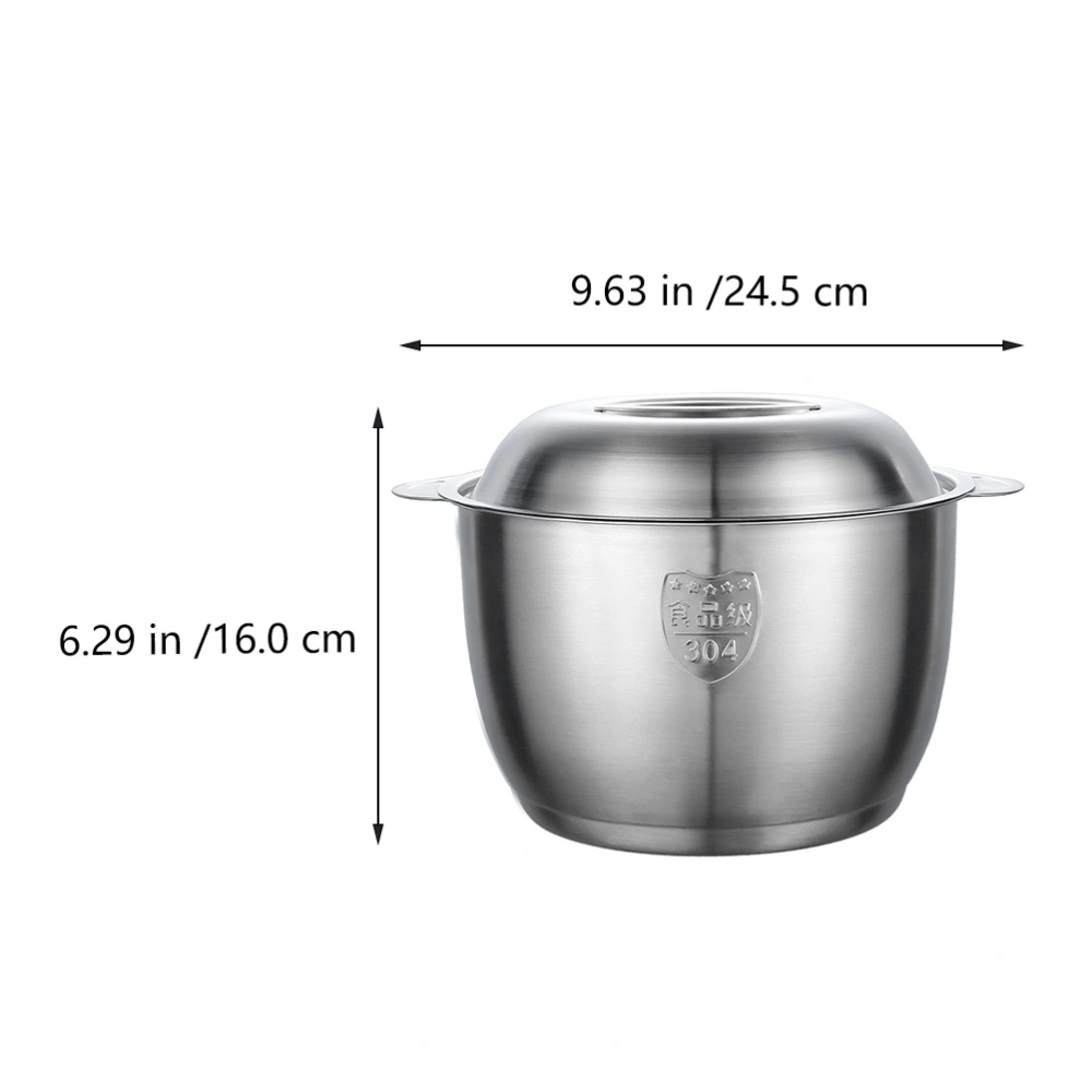 1Pc Stainless Steel Food Container Soup Basin Lard Storage Jar Kitchen Tableware