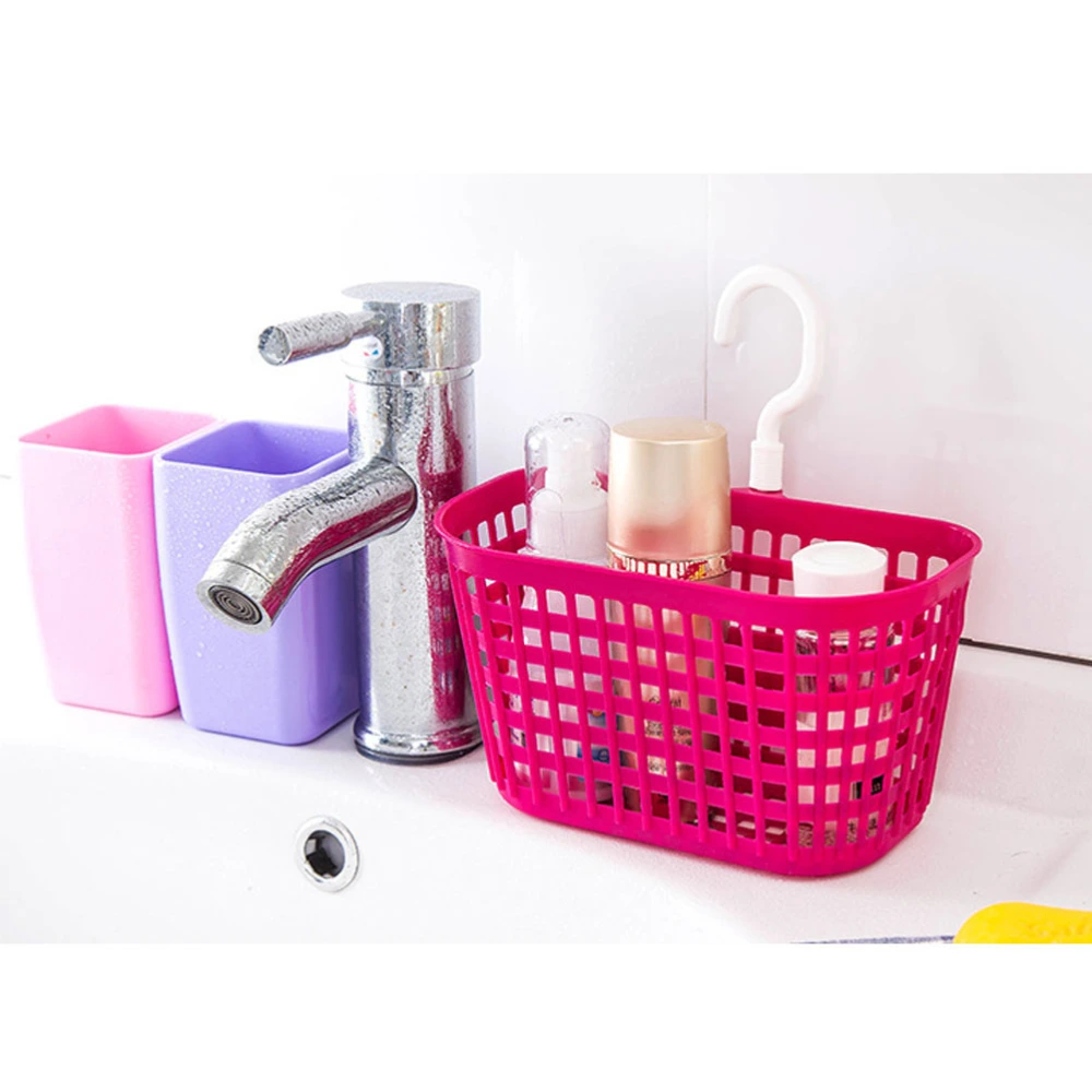 Eco-friendly Home Kitchen Hanging Drain Bag Basket Bath Storage Tool Sink Holder (Rose Red)