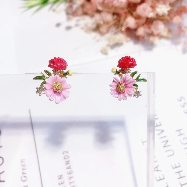 1 Pair Ear Studs Women Daisy Earrings Fashionable Flower Earrings Cute Ear Jewelries Small Ear Studs