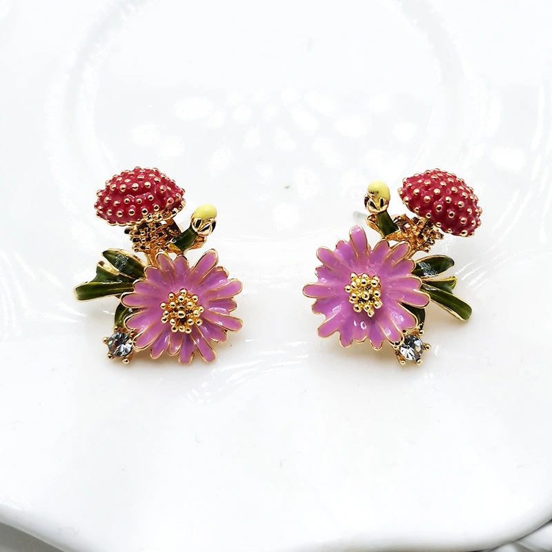 1 Pair Ear Studs Women Daisy Earrings Fashionable Flower Earrings Cute Ear Jewelries Small Ear Studs
