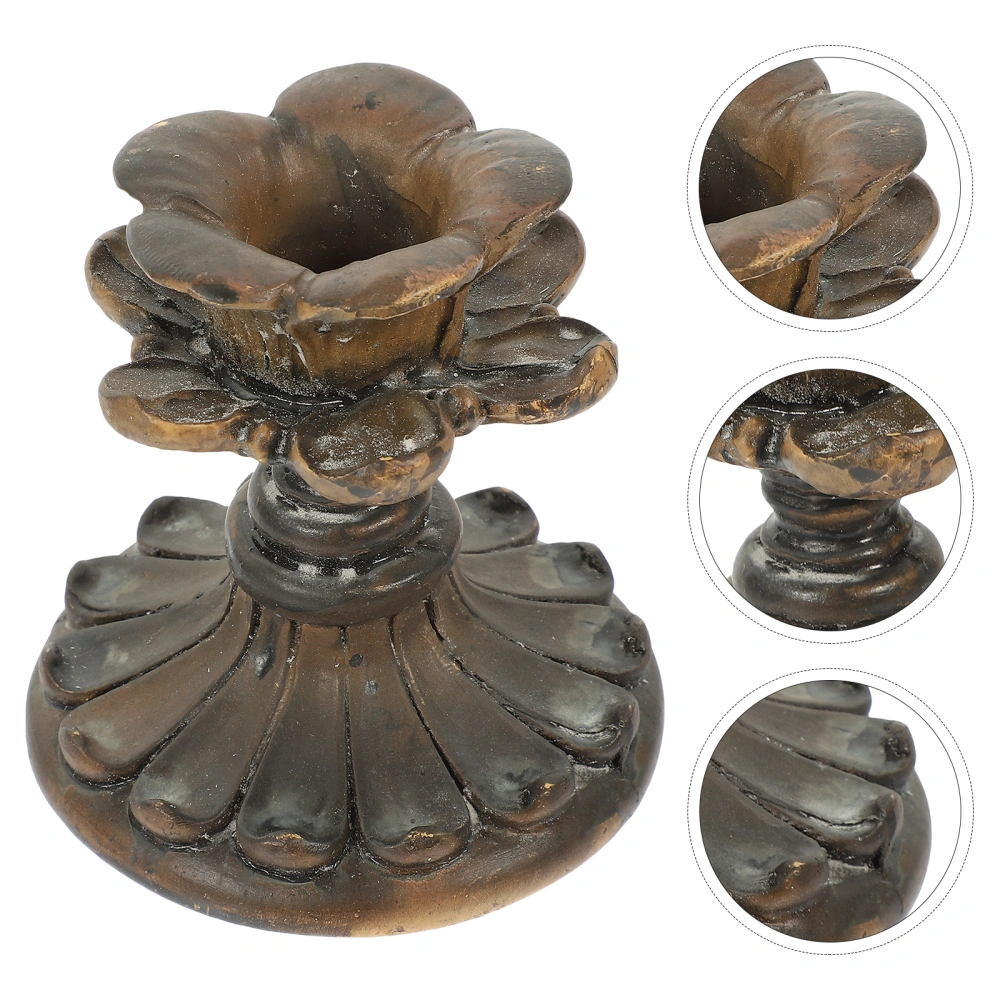 Retro Resin Candle Holder Carved Candle Stand Candle Holder Roman Table Centerpiece Candle Holder