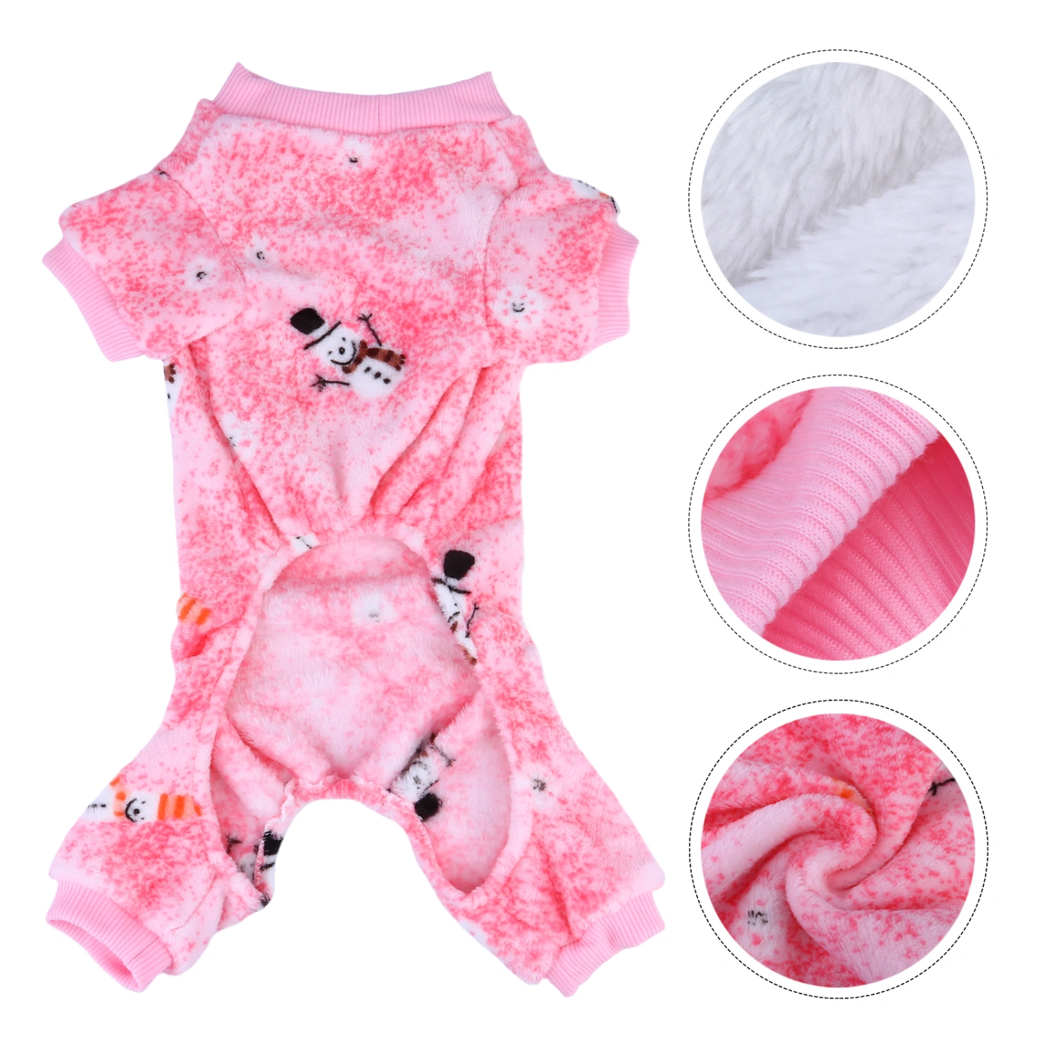 Dog Christmas Outfit Warm Flannel Clothes Dog Party Festival Snowman Costume
