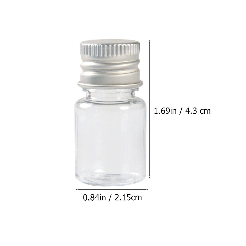5pcs Transparent Plastic Bottles Essential Oil Bottles Refillable Empty Bottles