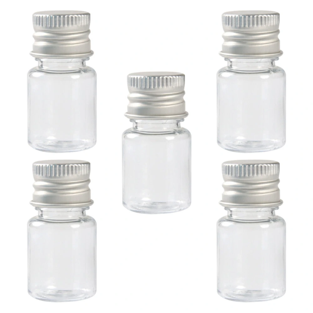 5pcs Transparent Plastic Bottles Essential Oil Bottles Refillable Empty Bottles