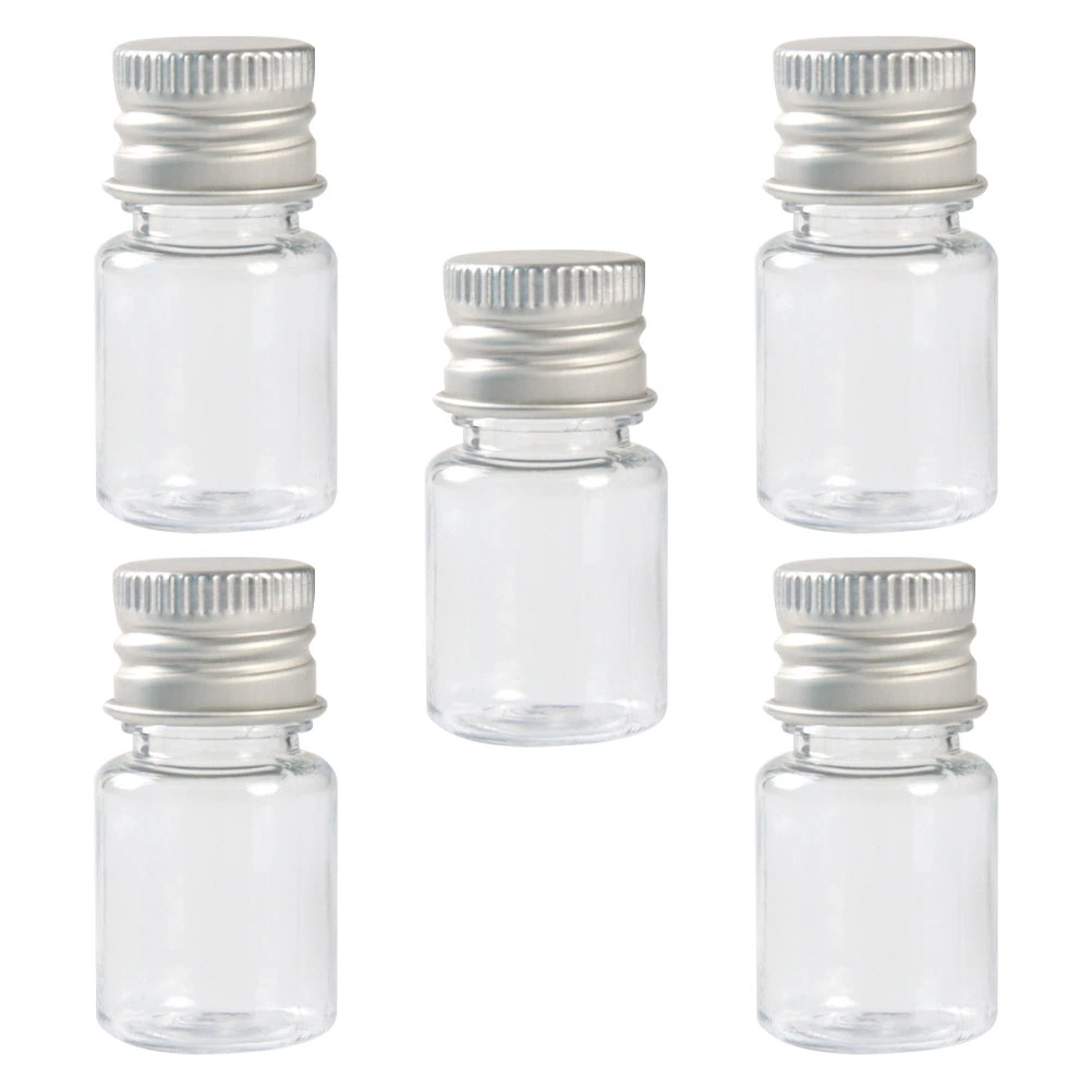 5pcs Transparent Plastic Bottles Essential Oil Bottles Refillable Empty Bottles
