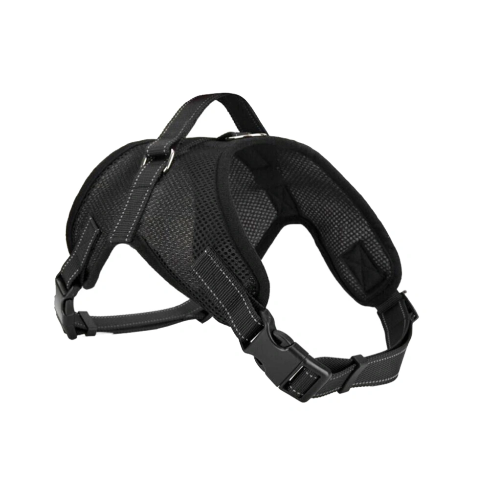 Saddle Style Mesh Dog Harness for Medium / Large Dog - Size S (Black)