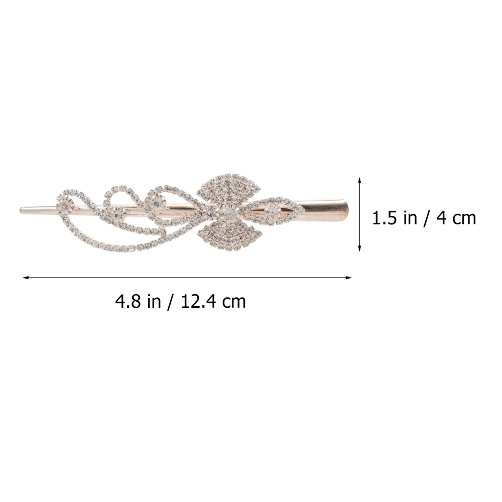 4pcs Fashion Alligator Clips Alloy Hairpins Rhinestone Headdress for Women