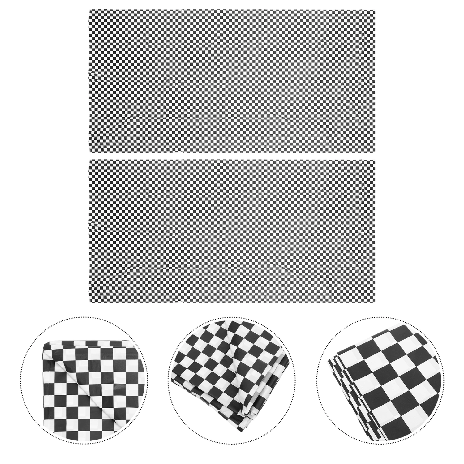 2pcs Checkered Tablecloths Cotton Linen Table Covers Rectangular Dining Tablecloths