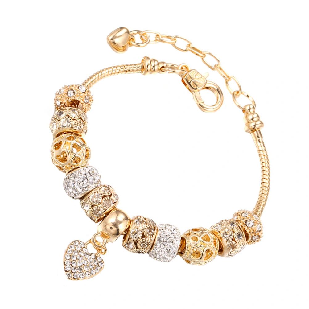 Simple Chic Bracelet Decor Women Wrist Chain with Heart Shape Pendant Delicate Jewelry