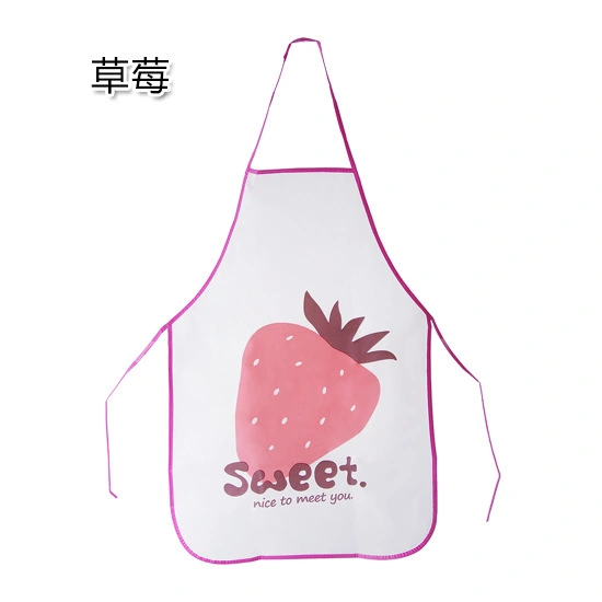 Kitchen Apron Disposable Apron Decorative Apron Cooking Apron Strawberry Sleeveless Apron