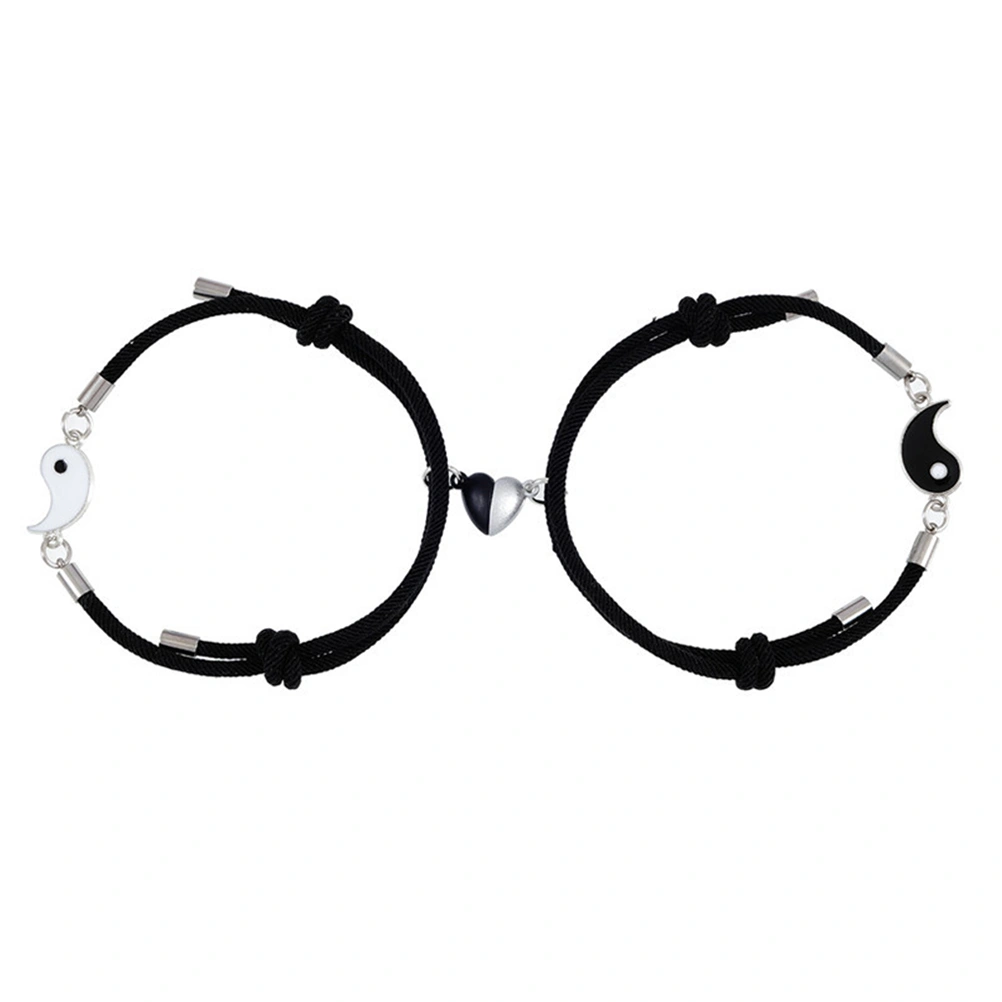1 Set Couples Bracelets Magnetic Friendship Bracelet Adjustable Couple Bracelet