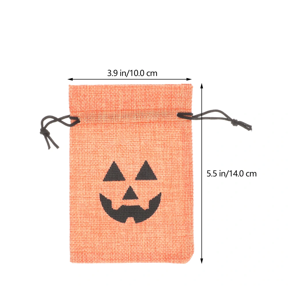 10pcs Halloween Candy Bag Party Gift Packing Pouch Drawstring Storage Bags